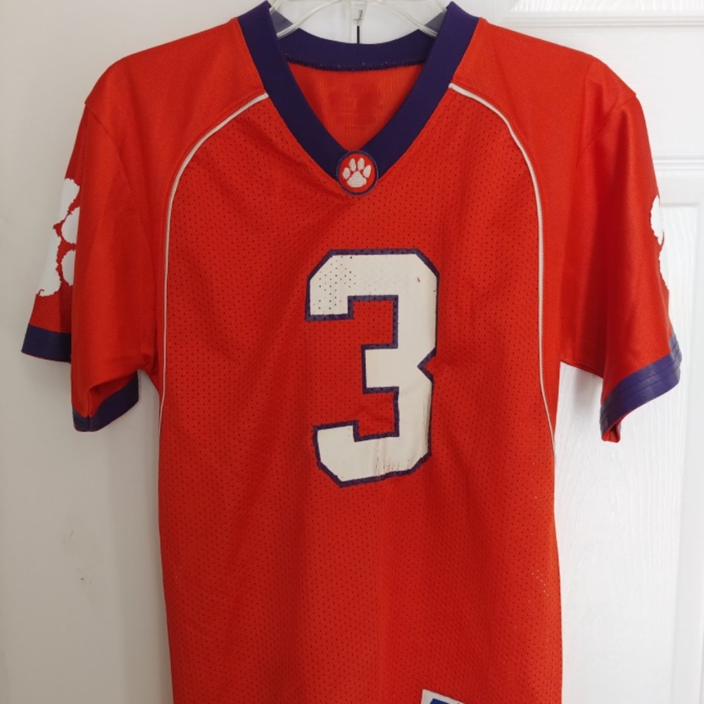 Clemson Tigers Vintage 1998 #3 Orange Russell Athletic Home Jersey
